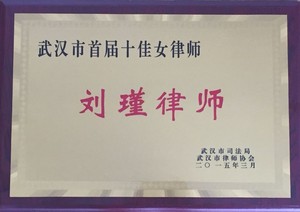 刘瑾武汉市十佳女律师